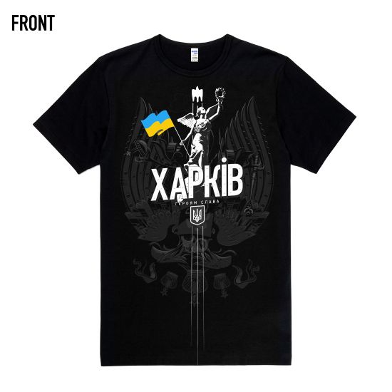  Зображення Чорна футболка «Харків» 