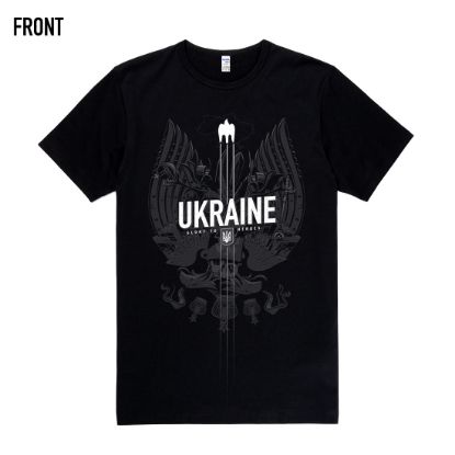  Зображення Чорна футболка «Ukraine» 